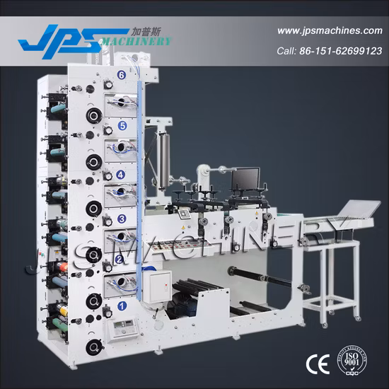 Máquina de impressão flexográfica automática de etiquetas com laminação + corte rotativo + estação de folhagem/copo de papel/etiqueta de filme flexográfica cortador de impressora cortador