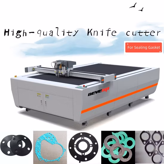 Máquina de corte automática para fabricação de juntas de corte de faca CNC para borracha, grafite, sem amianto, silicone, anel de vedação, PTFE, filme plástico, etiqueta, etiqueta