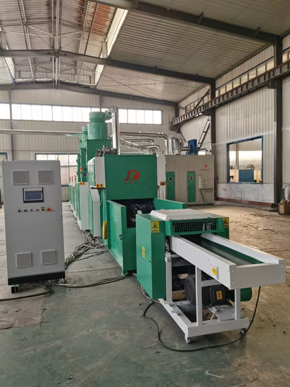 Rasgo automático de roupas velhas Tecido Restos de vestuário Fibras de fios têxteis de algodão Abertura Corte Limpeza Resíduos Reciclagem Máquina de reciclagem
